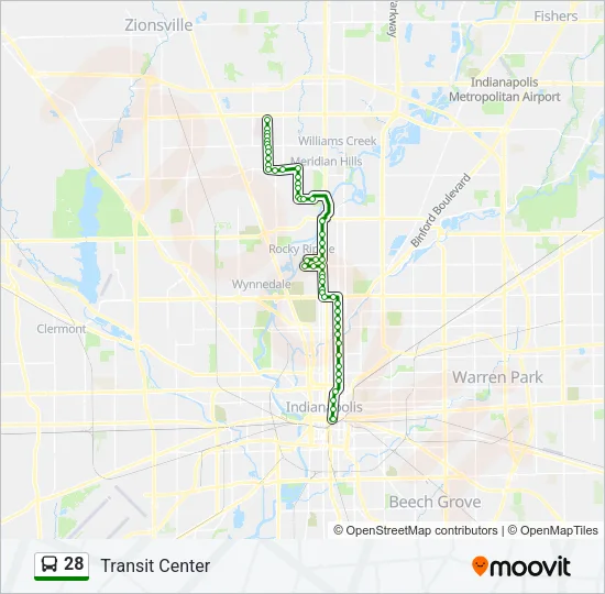 28 Bus Line Map