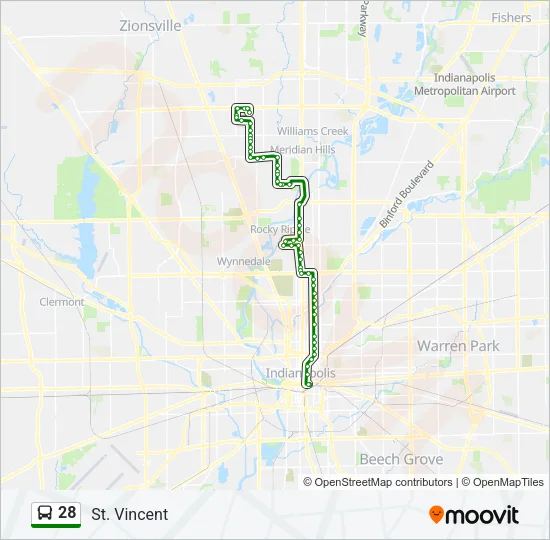 28 Bus Line Map