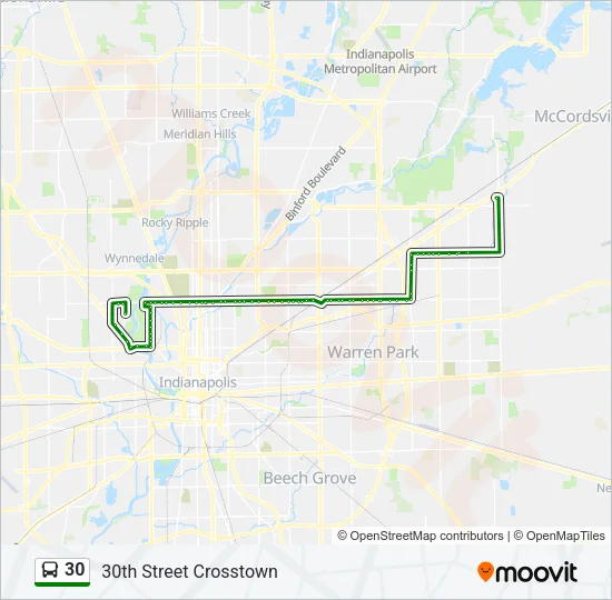30 Bus Line Map