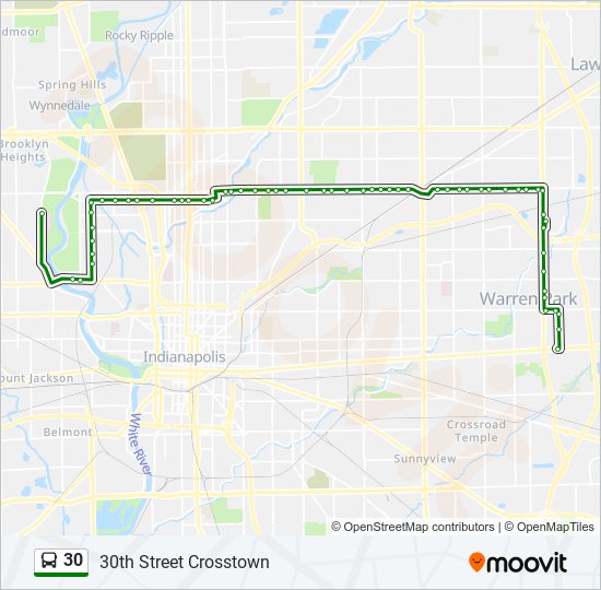 30 bus Line Map