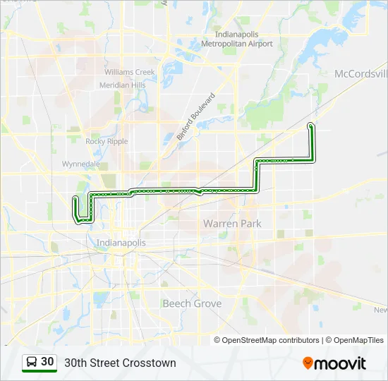 30 Bus Line Map