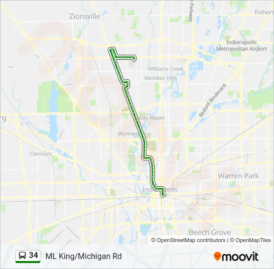 34 Bus Line Map