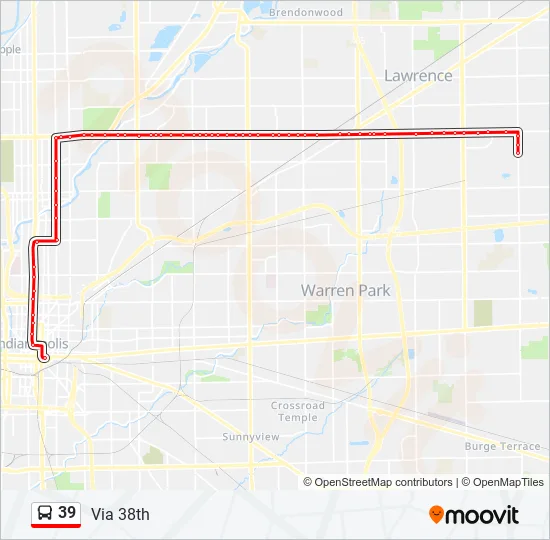 39 Bus Line Map