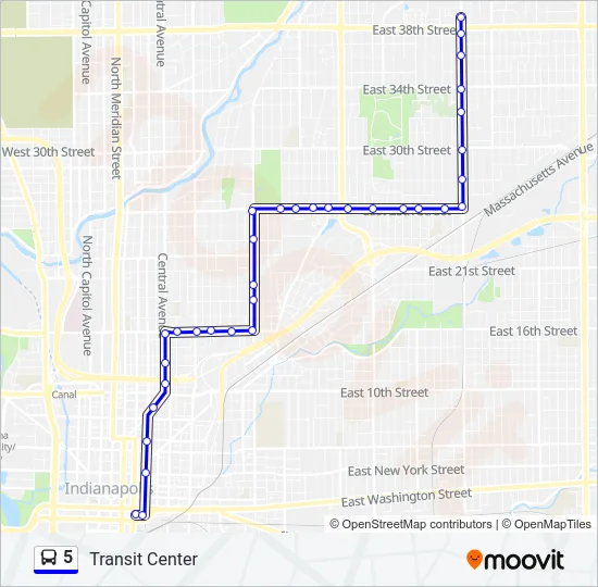 5 Bus Line Map