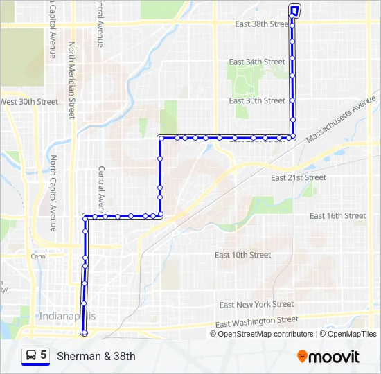 Mapa de 5 de autobús