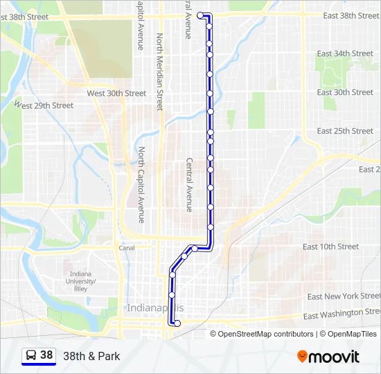 38 Bus Line Map