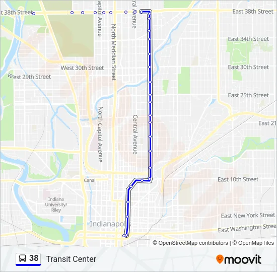 38 Bus Line Map