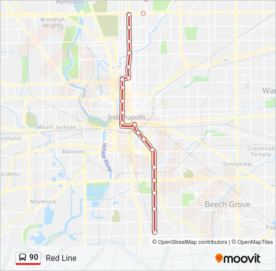 90 Bus Line Map