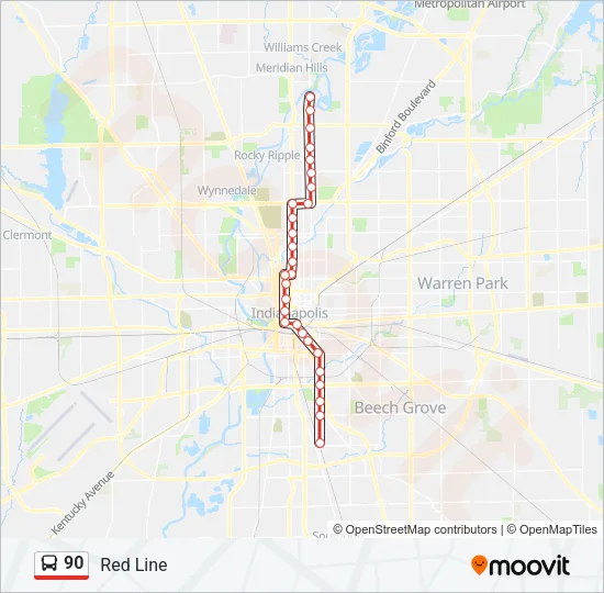 90 Bus Line Map