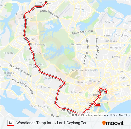 公交961M路的线路图