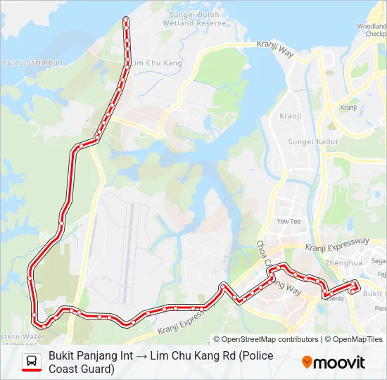 公交975C路的线路图