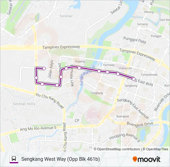 公交102A路的线路图