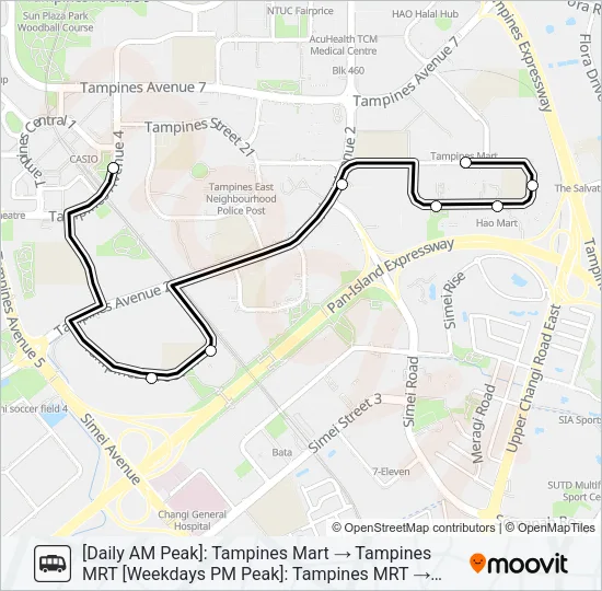 公交TE1路的线路图