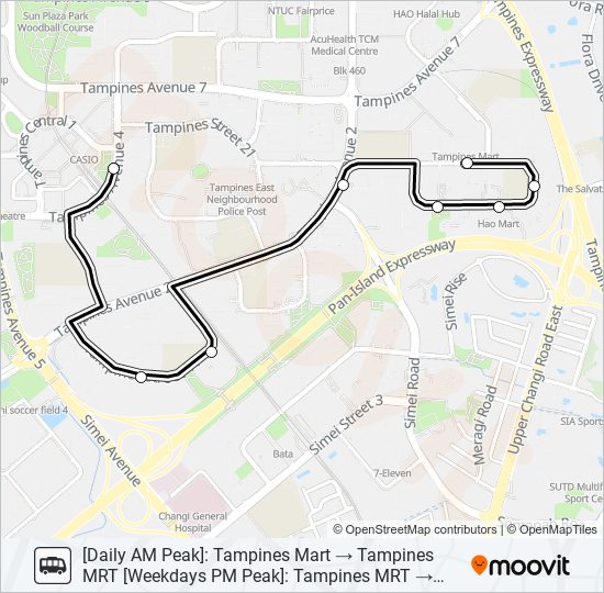 TE1 bus Line Map