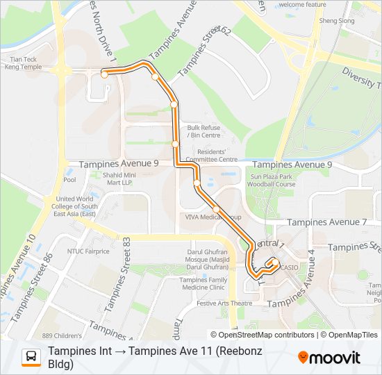 68B Bus Line Map