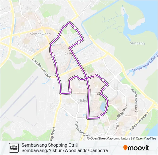 公交SSC SHUTTLE路的线路图