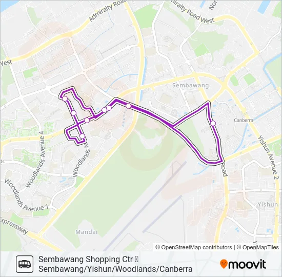公交SSC SHUTTLE路的线路图