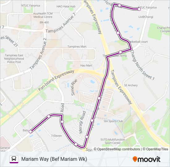 5B Bus Line Map