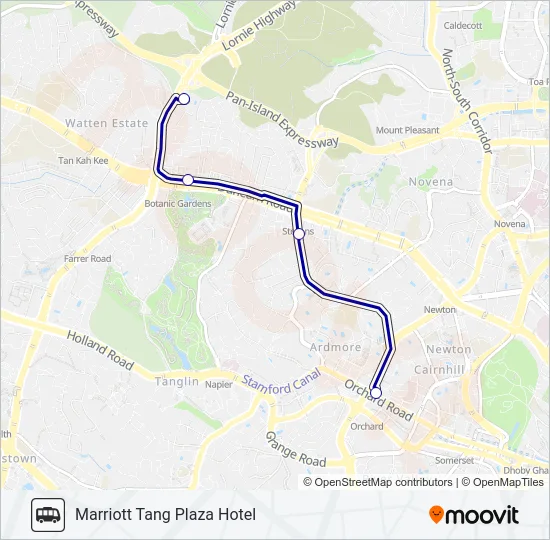 公交JAS SHUTTLE路的线路图