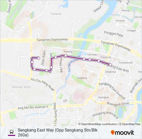 102B Bus Line Map