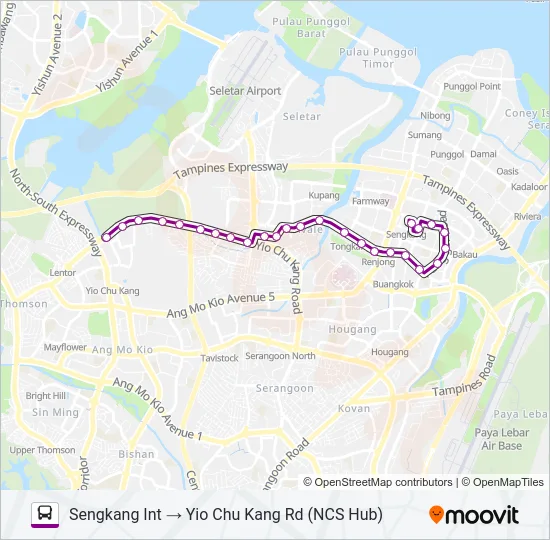 公交163B路的线路图