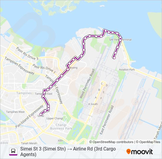 9B bus Line Map