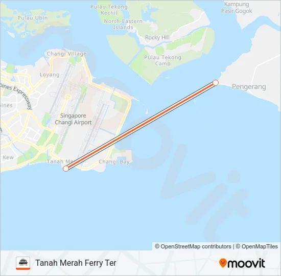 轮渡BF TJ PENGELIH路的线路图