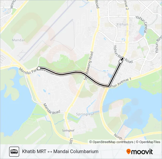 公交MANDAI COLUMBARIUM SHUTTLE路的线路图