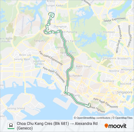CM 1 Bus Line Map