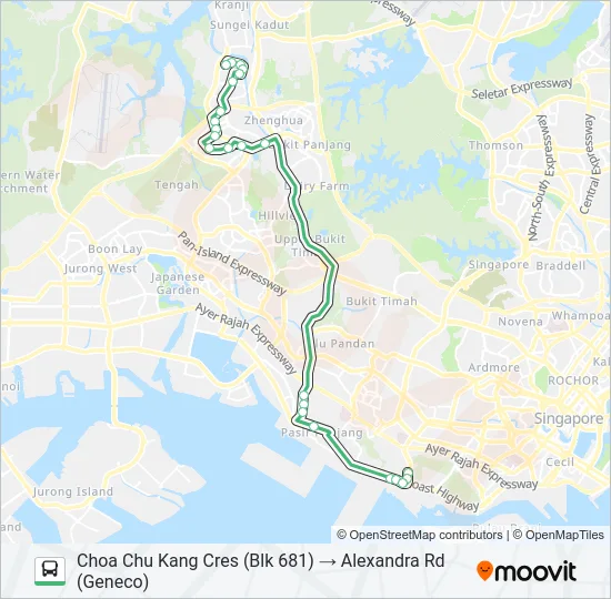 公交CM 1路的线路图