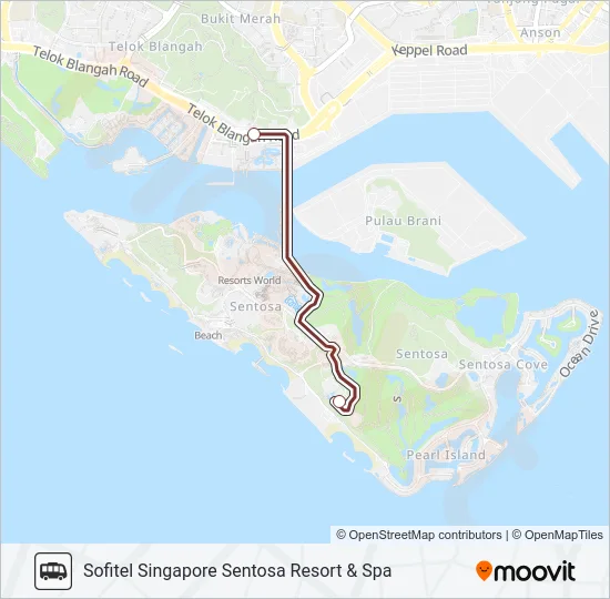 SOFITEL SENTOSA HOTEL SHUTTLE Bus Line Map