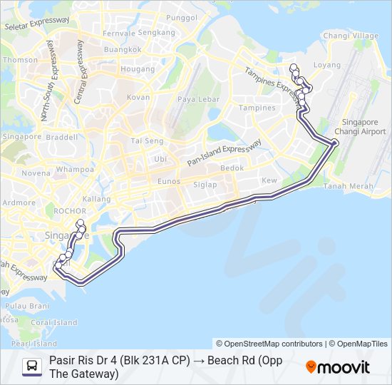 767 Bus Line Map