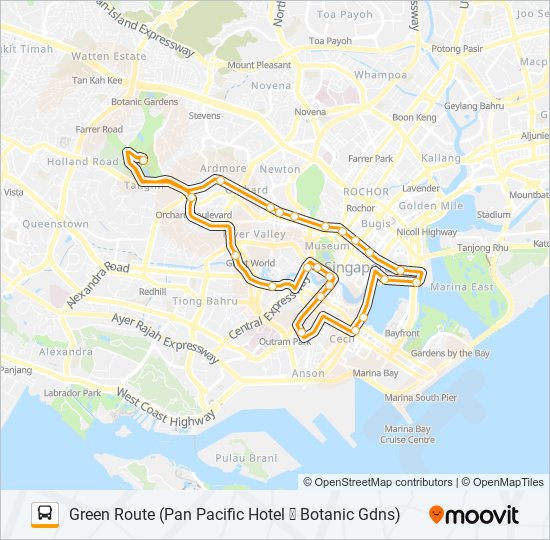 FUNVEE CITY HOP ON HOP OFF bus Line Map