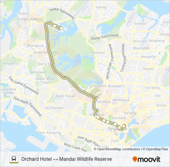 公交MANDAI CITY EXPRESS路的线路图
