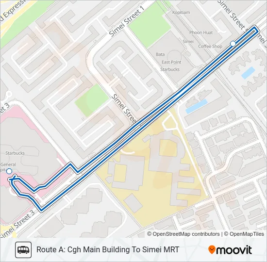 公交CGH SHUTTLES路的线路图