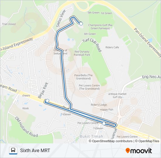 BRITISH CLUB SHUTTLE (MEMBERS AND GUESTS ONLY) Bus Line Map
