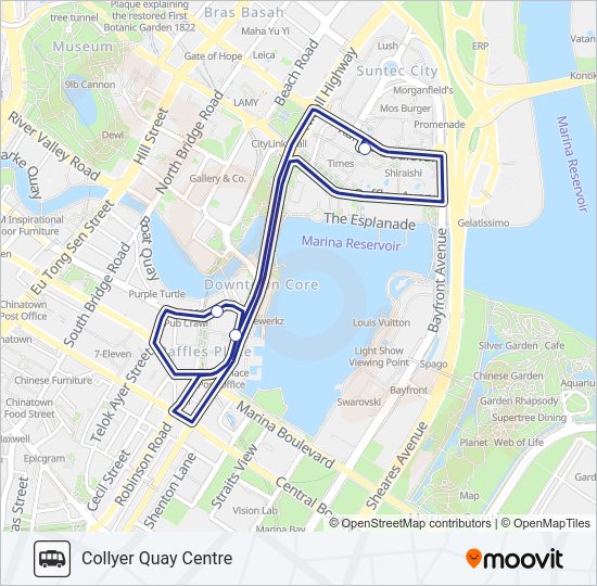 MARINA SQUARE LUNCHTIME SHUTTLE Bus Line Map