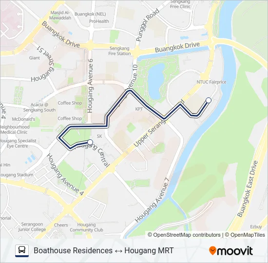 公交BOATHOUSE RESIDENCES SHUTTLE路的线路图