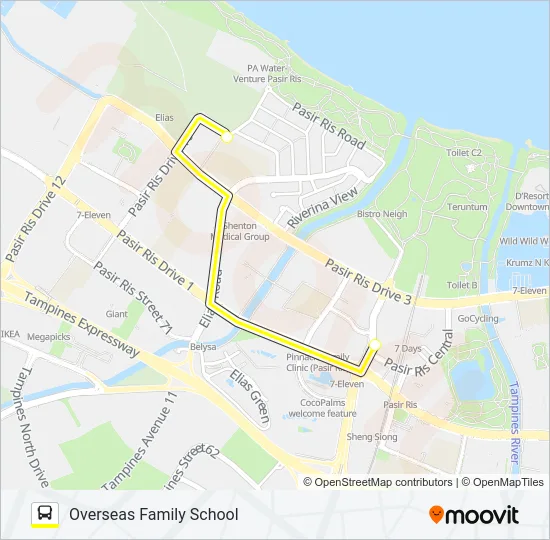 公交OFS SHUTTLE BUS路的线路图