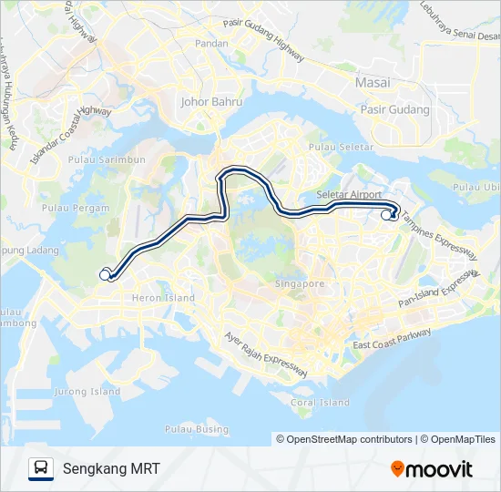公交HEARTLAND SHUTTLE FROM NTU路的线路图