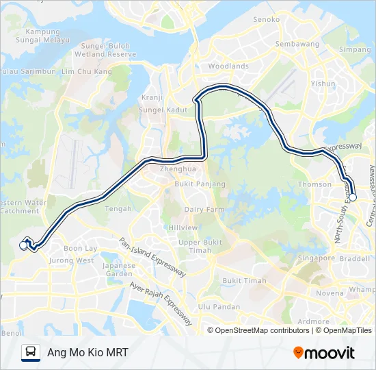公交HEARTLAND SHUTTLE FROM NTU路的线路图