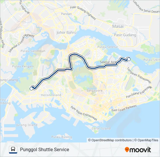 公交HEARTLAND SHUTTLE TO NTU路的线路图