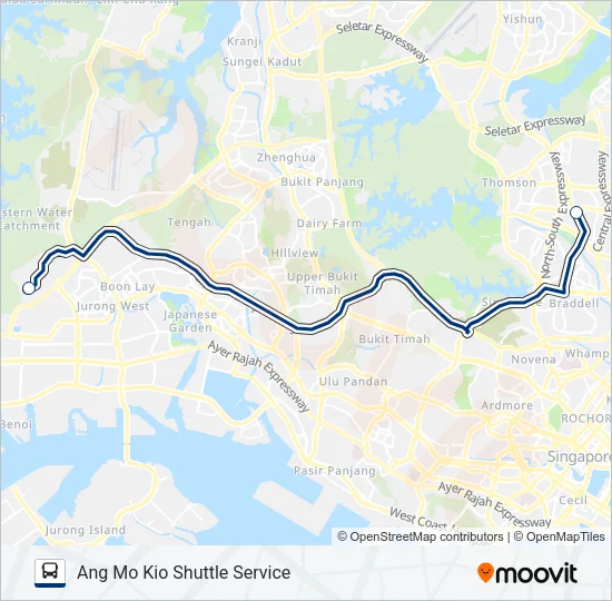 公交HEARTLAND SHUTTLE TO NTU路的线路图