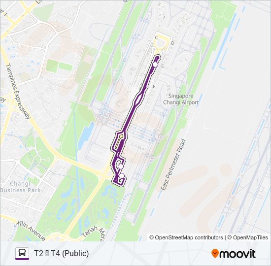 T4 SHUTTLE bus Line Map