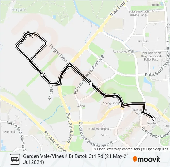 公交GARDEN DISTRICT INTERIM SHUTTLE路的线路图