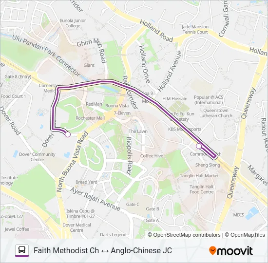 公交FAITH METHODIST CHURCH SHUTTLE路的线路图