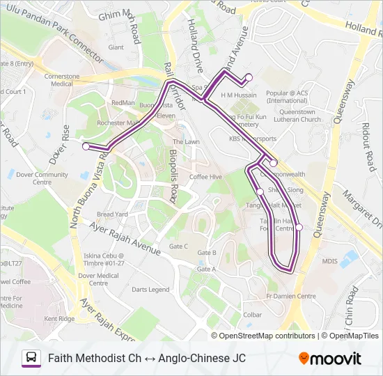 公交FAITH METHODIST CHURCH SHUTTLE路的线路图
