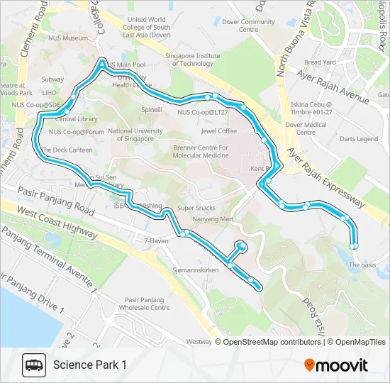 公交SCIENCE PARK 1 AND 2 SHUTTLE路的线路图