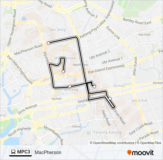 MPC3 Bus Line Map