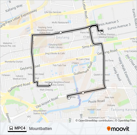 MPC4 Bus Line Map